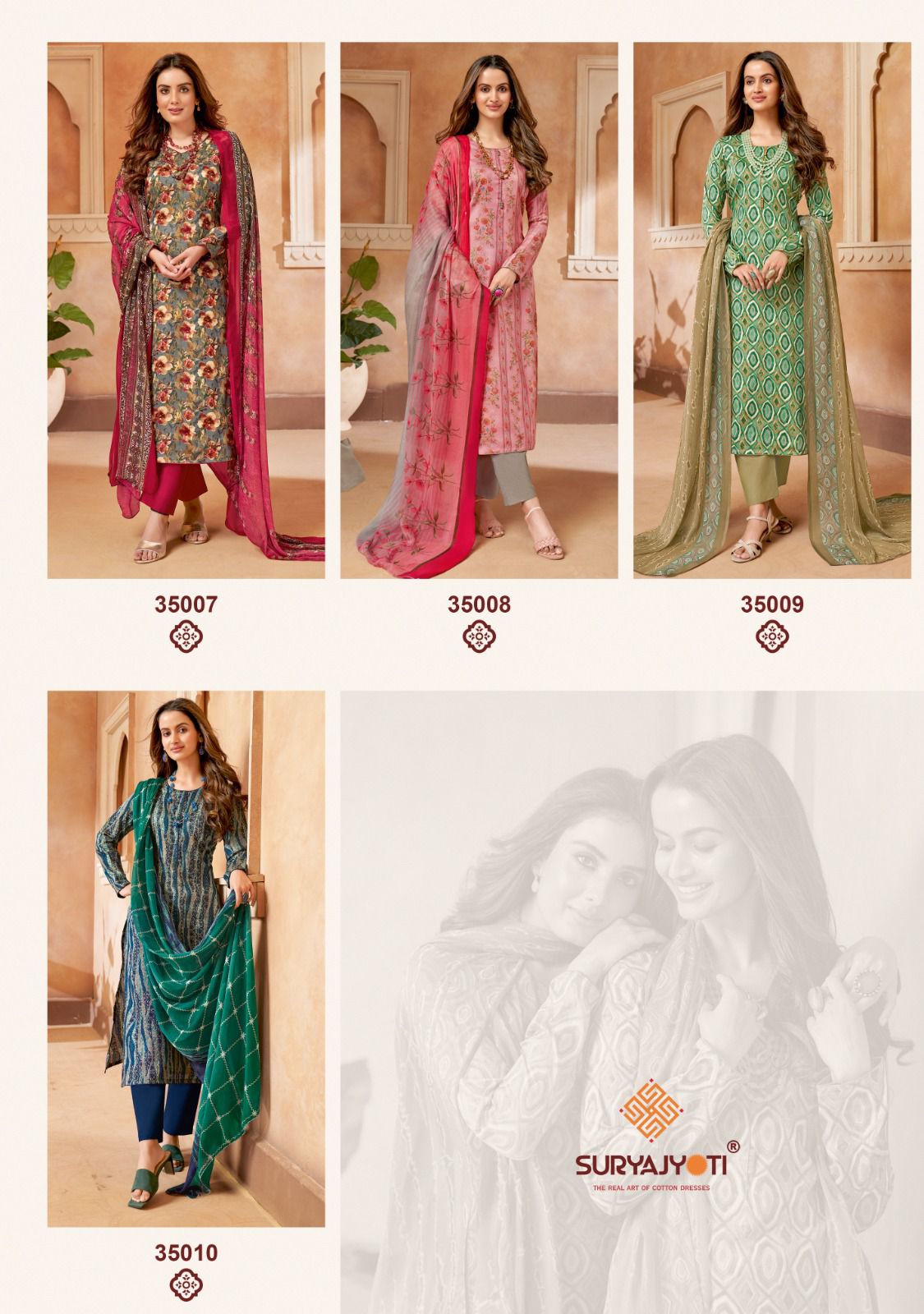 Naishaa Vol 35 By Suryajyoti Stain Cotton Dress Material Catalog

